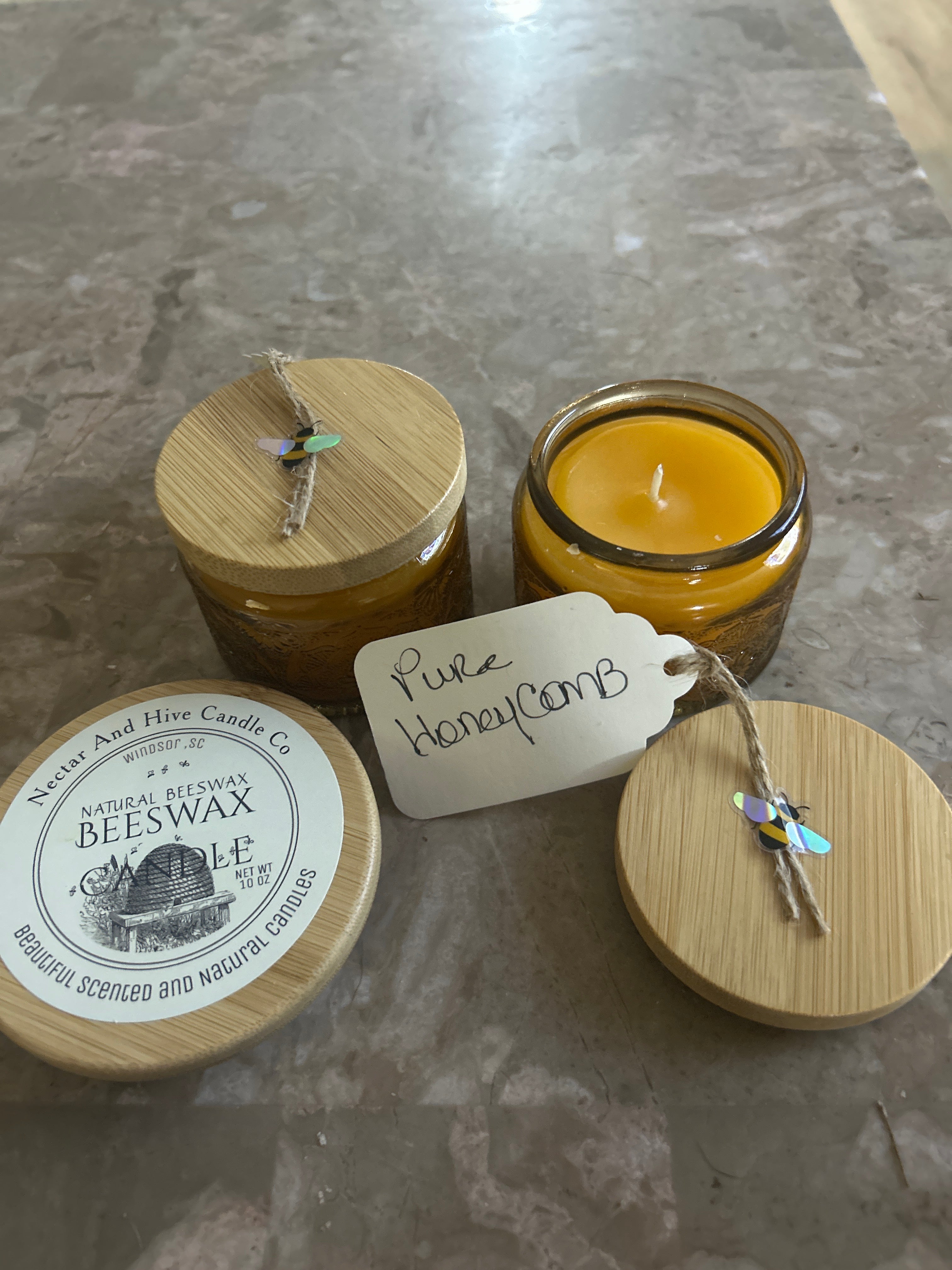 Pure HoneyComb Natural Candles 4 oz