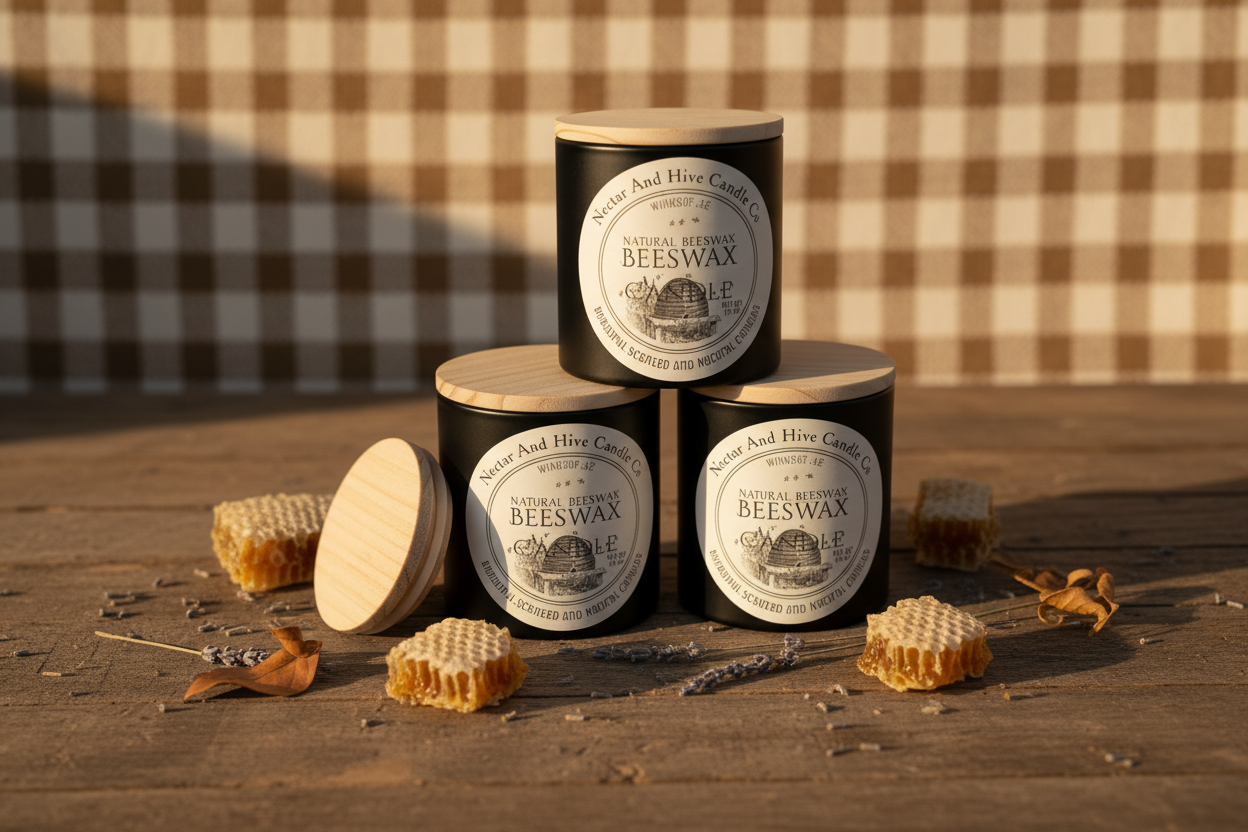 Herbal Haven Citronella - Checkered Background