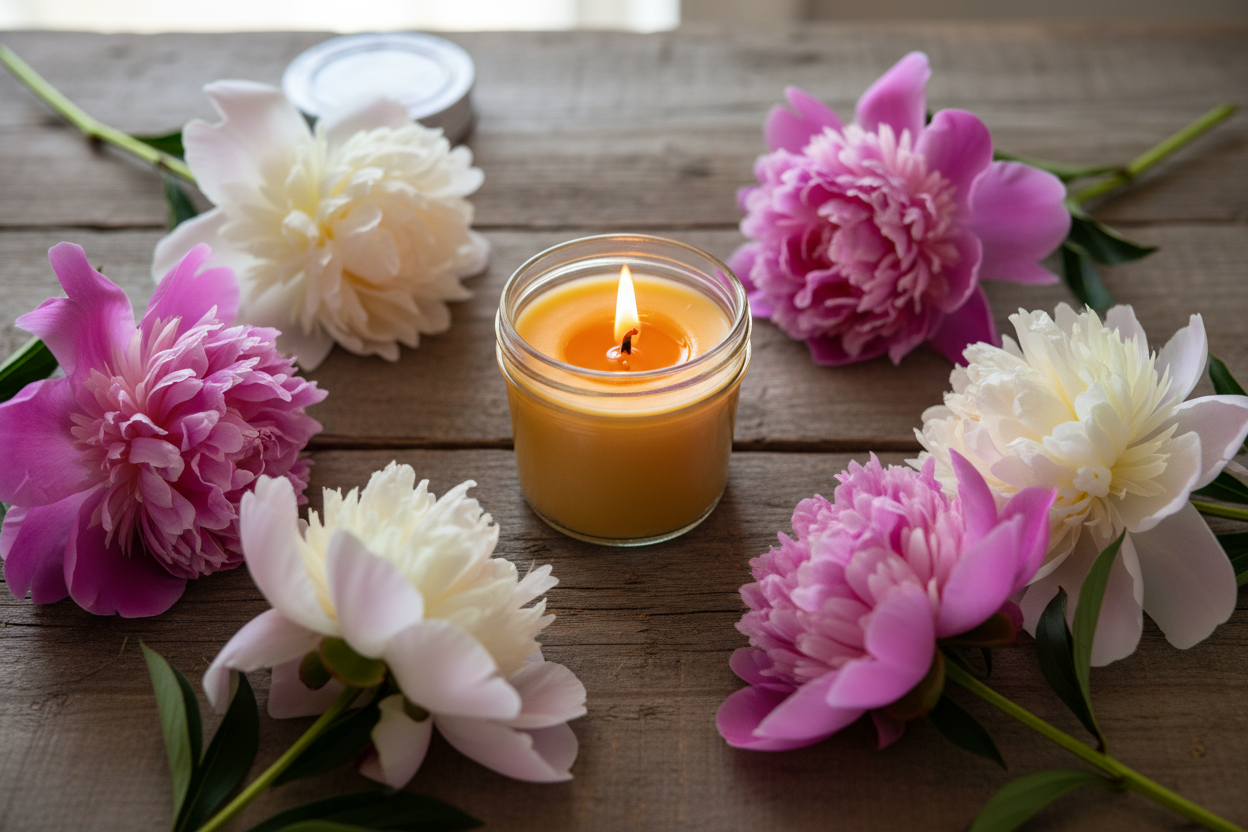 Peony Rustic Scene