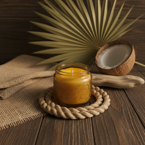 Rustic Coconut Candle