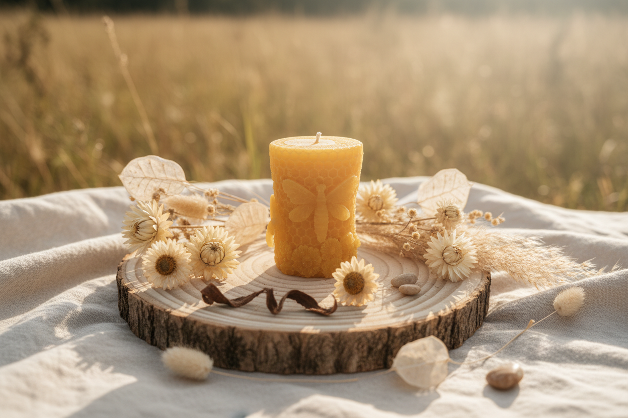 Rustic Meadows Gold Candle