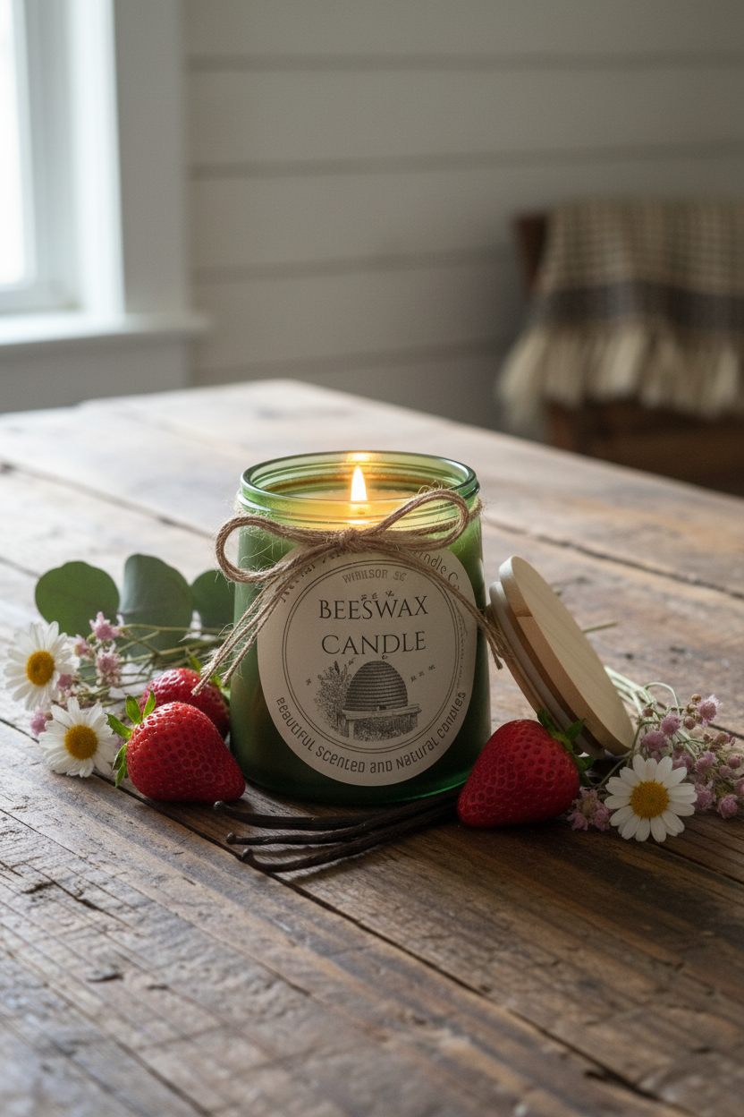Rustic Strawberry Divine with Product Jar